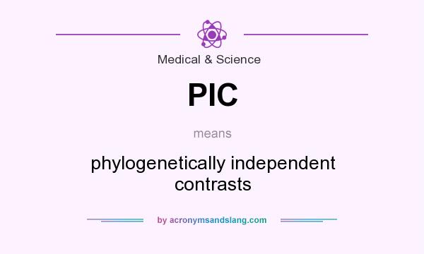 What does PIC mean? It stands for phylogenetically independent contrasts