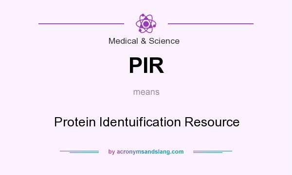 What does PIR mean? It stands for Protein Identuification Resource