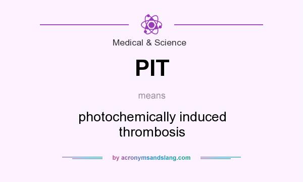 What does PIT mean? It stands for photochemically induced thrombosis