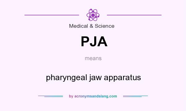 What does PJA mean? It stands for pharyngeal jaw apparatus