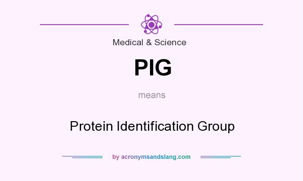 What does PIG mean? It stands for Protein Identification Group