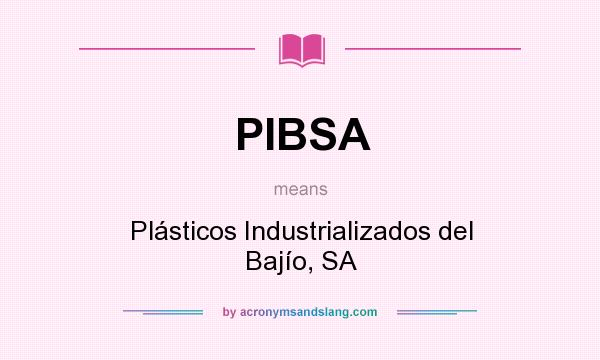 What does PIBSA mean? It stands for Plásticos Industrializados del Bajío, SA