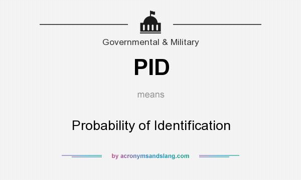 What does PID mean? It stands for Probability of Identification