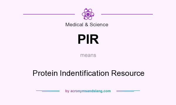What does PIR mean? It stands for Protein Indentification Resource