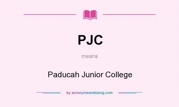 What does PJC mean? It stands for Paducah Junior College