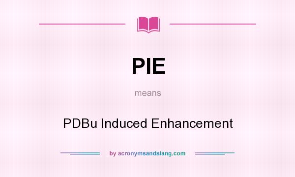 What does PIE mean? It stands for PDBu Induced Enhancement