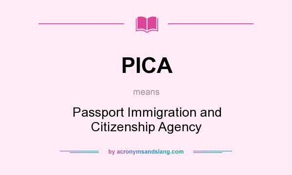 What does PICA mean? It stands for Passport Immigration and Citizenship Agency