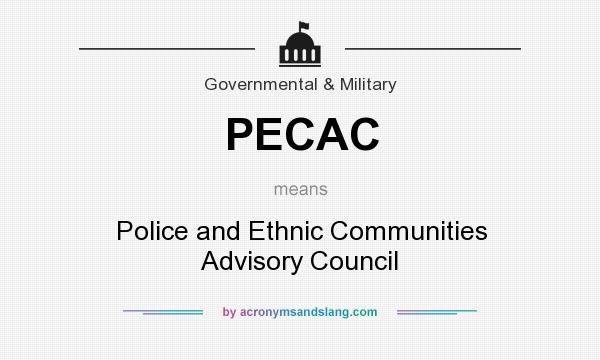 What does PECAC mean? It stands for Police and Ethnic Communities Advisory Council