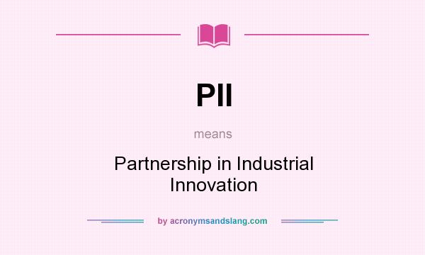 What does PII mean? It stands for Partnership in Industrial Innovation