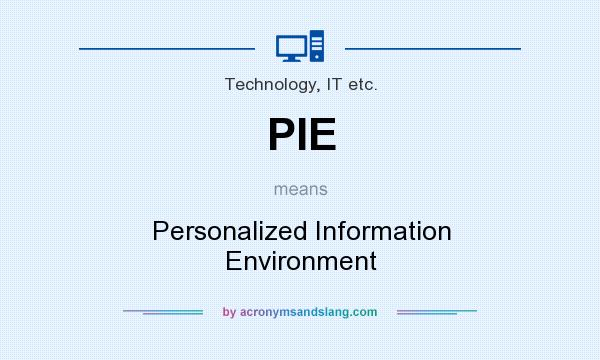 What does PIE mean? It stands for Personalized Information Environment