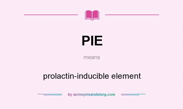 What does PIE mean? It stands for prolactin-inducible element