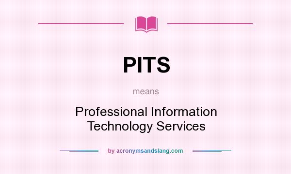 What does PITS mean? It stands for Professional Information Technology Services