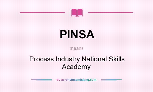 What does PINSA mean? It stands for Process Industry National Skills Academy
