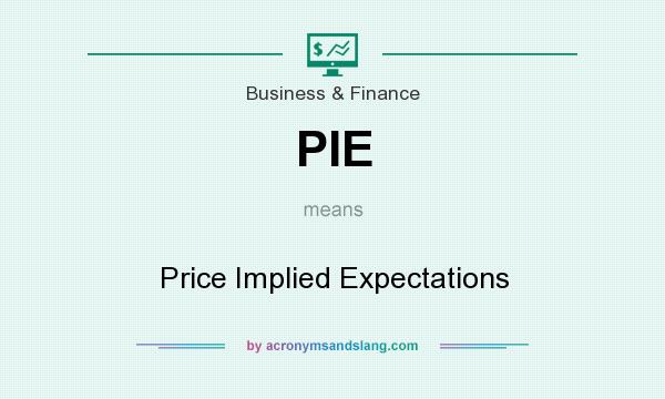 What does PIE mean? It stands for Price Implied Expectations