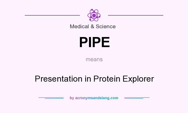 What does PIPE mean? It stands for Presentation in Protein Explorer