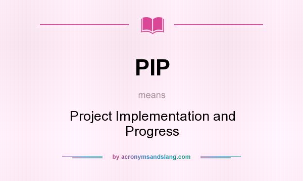 What does PIP mean? It stands for Project Implementation and Progress