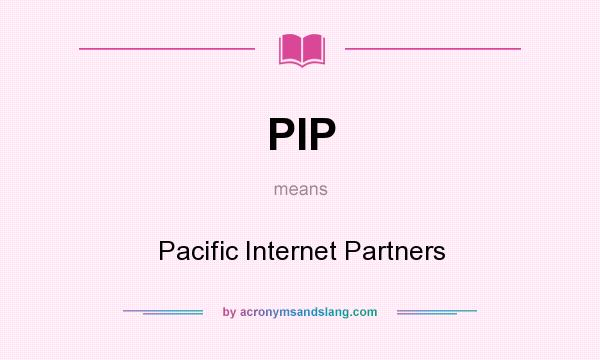What does PIP mean? It stands for Pacific Internet Partners