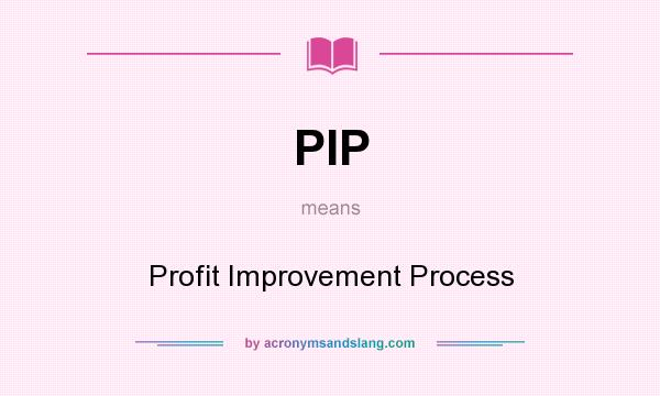 What does PIP mean? It stands for Profit Improvement Process