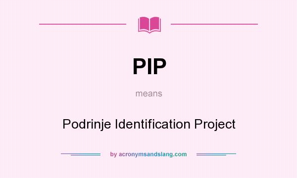 What does PIP mean? It stands for Podrinje Identification Project
