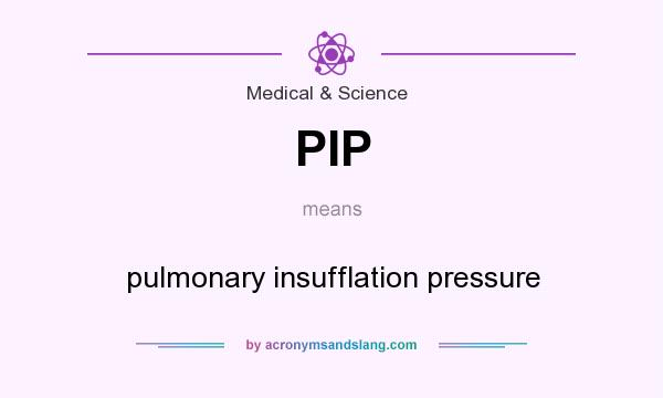 What does PIP mean? It stands for pulmonary insufflation pressure