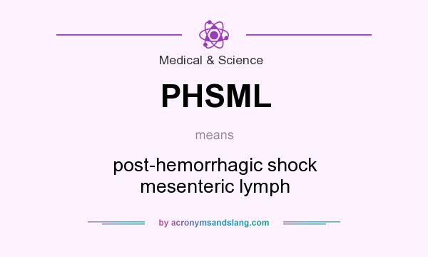 What does PHSML mean? It stands for post-hemorrhagic shock mesenteric lymph