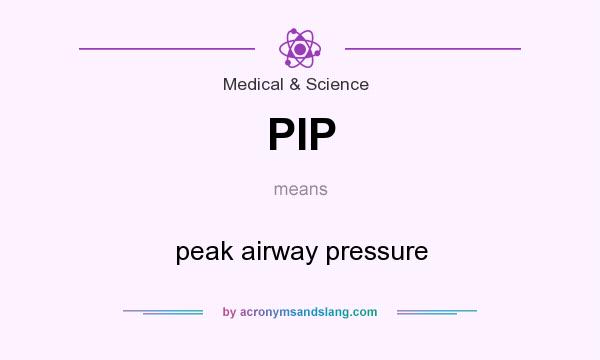 What does PIP mean? It stands for peak airway pressure