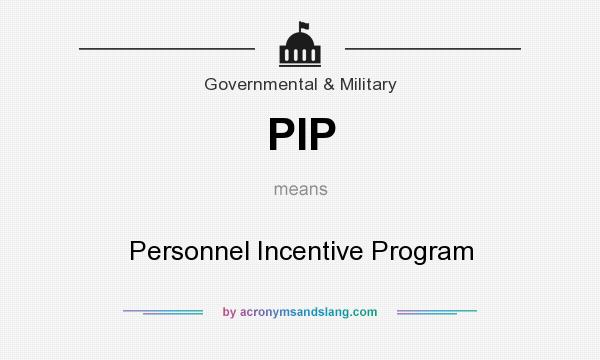 What does PIP mean? It stands for Personnel Incentive Program