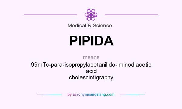 What does PIPIDA mean? It stands for 99mTc-para-isopropylacetanilido-iminodiacetic acid cholescintigraphy