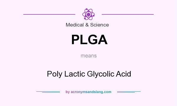 What does PLGA mean? It stands for Poly Lactic Glycolic Acid