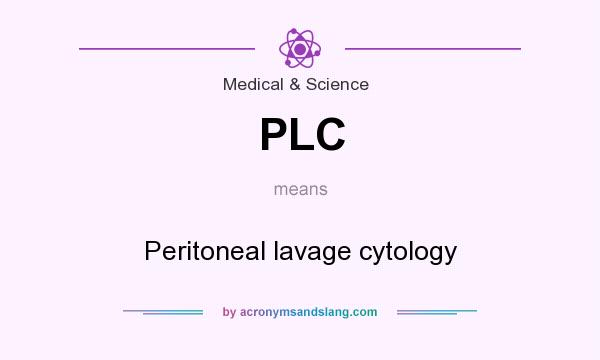 What does PLC mean? It stands for Peritoneal lavage cytology