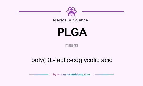 What does PLGA mean? It stands for poly(DL-lactic-coglycolic acid
