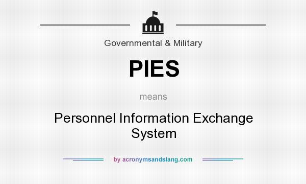 What does PIES mean? It stands for Personnel Information Exchange System