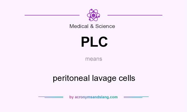 What does PLC mean? It stands for peritoneal lavage cells