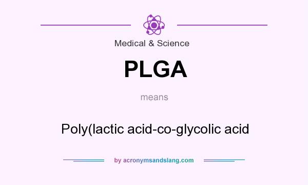 What does PLGA mean? It stands for Poly(lactic acid-co-glycolic acid