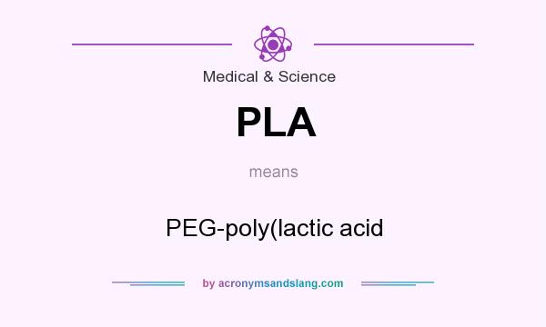 What does PLA mean? It stands for PEG-poly(lactic acid
