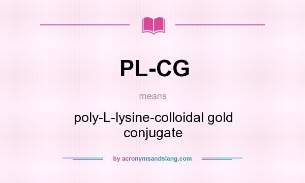 What does PL-CG mean? It stands for poly-L-lysine-colloidal gold conjugate