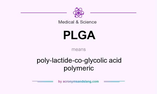 What does PLGA mean? It stands for poly-lactide-co-glycolic acid polymeric