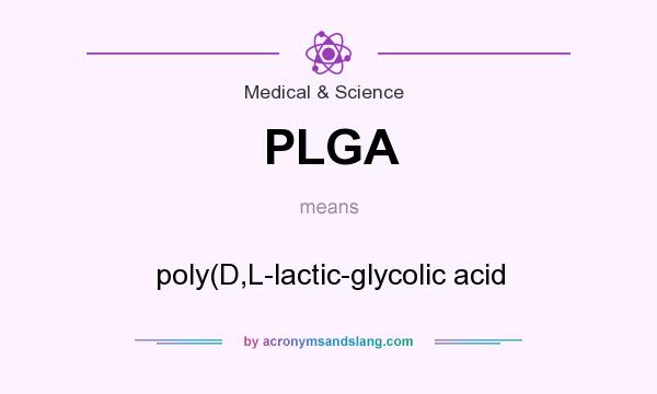 What does PLGA mean? It stands for poly(D,L-lactic-glycolic acid