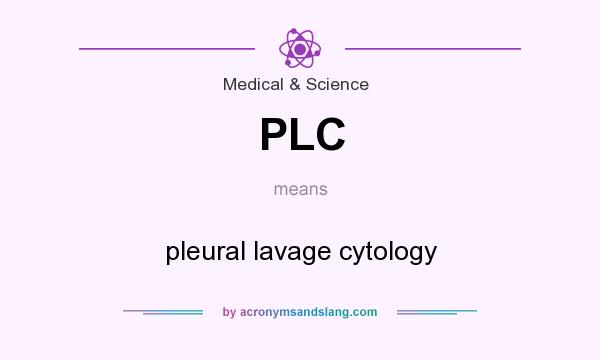 What does PLC mean? It stands for pleural lavage cytology