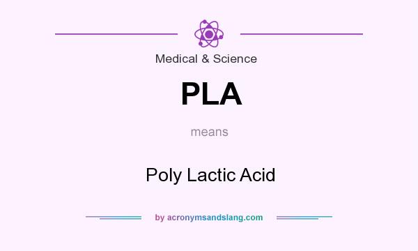 What does PLA mean? It stands for Poly Lactic Acid