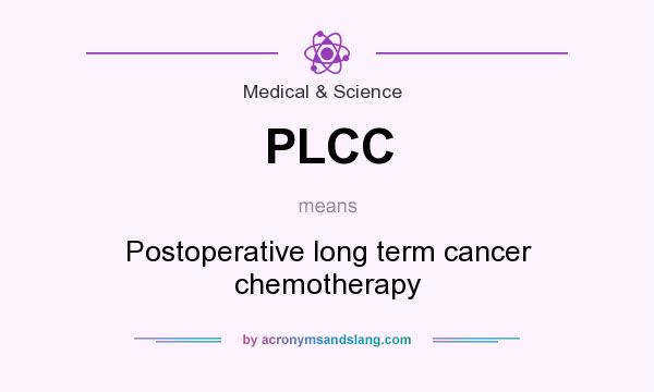 What does PLCC mean? It stands for Postoperative long term cancer chemotherapy