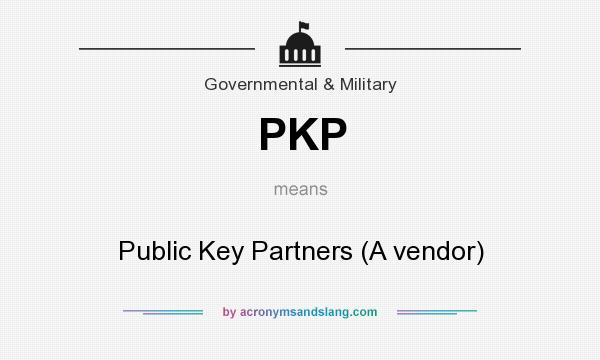 What does PKP mean? It stands for Public Key Partners (A vendor)