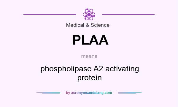 What does PLAA mean? It stands for phospholipase A2 activating protein