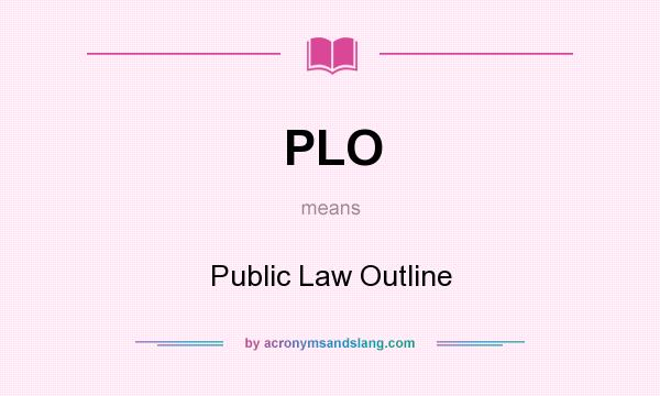 What does PLO mean? It stands for Public Law Outline