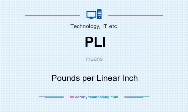 What does PLI mean? It stands for Pounds per Linear Inch