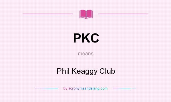 What does PKC mean? It stands for Phil Keaggy Club
