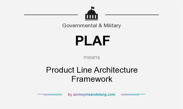 What does PLAF mean? It stands for Product Line Architecture Framework