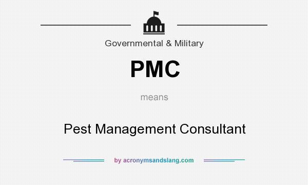 What does PMC mean? It stands for Pest Management Consultant