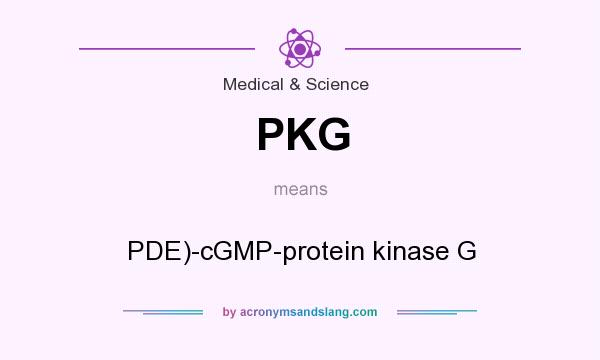 What does PKG mean? It stands for PDE)-cGMP-protein kinase G