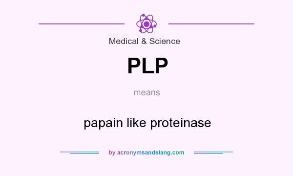What does PLP mean? It stands for papain like proteinase